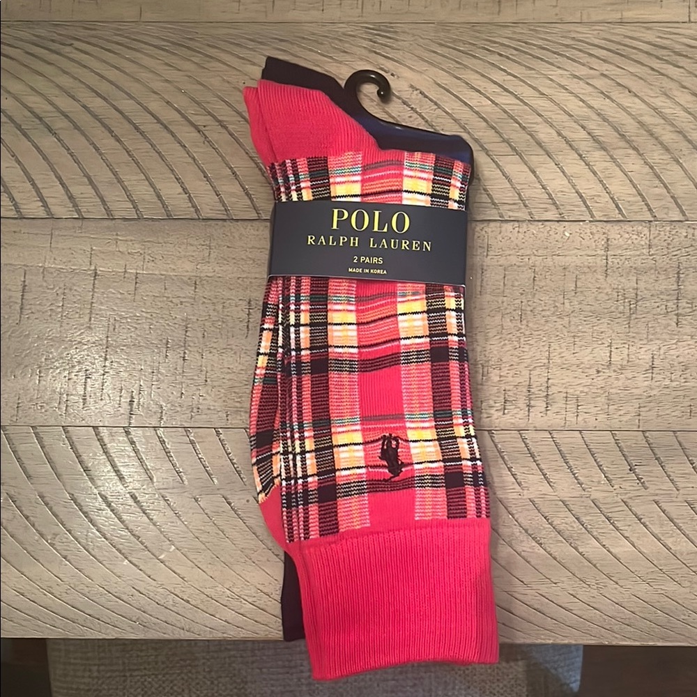 Polo by Ralph Lauren Red and Black Casual Socks